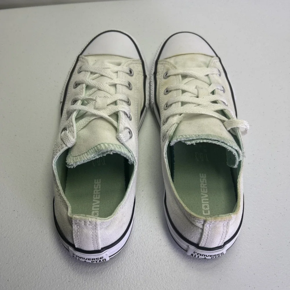 Converse All Star Low Mint Green Youth Size 4 Women's Size 6 Pastel Canvas Ox
